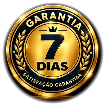 Selo de garantia de 7 dias — satisfação garantida